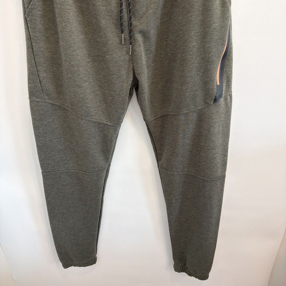 Burnside Men's Sz L Performance Jogger Pants Olive Green Army Zip Pocket BG8531 - Picture 8 of 16